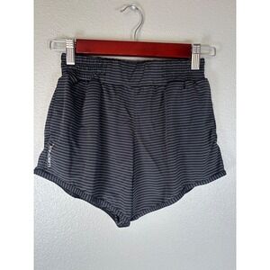 Inphorm Womens Black White Striped Athletic Running Tennis Shorts XS